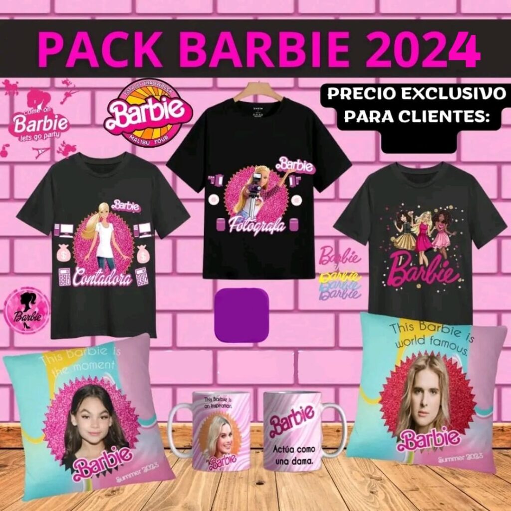 MEGA PACK 190 DISEÑOS DE BARBIE Plantillas De Diseños para Sublimacion